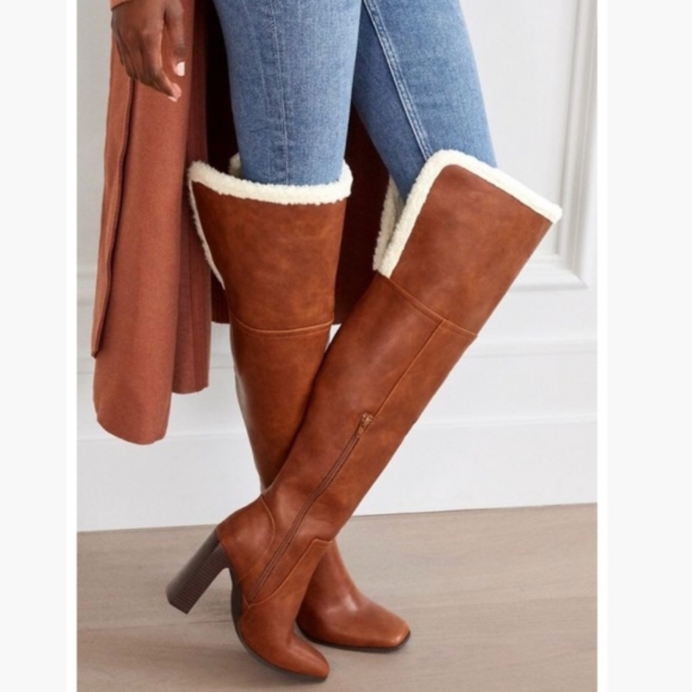 Just Fab Marlowe Tall Heel Boot w/Collar